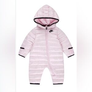 Nike Swoosh Baby Pink Puffer Snowsuit